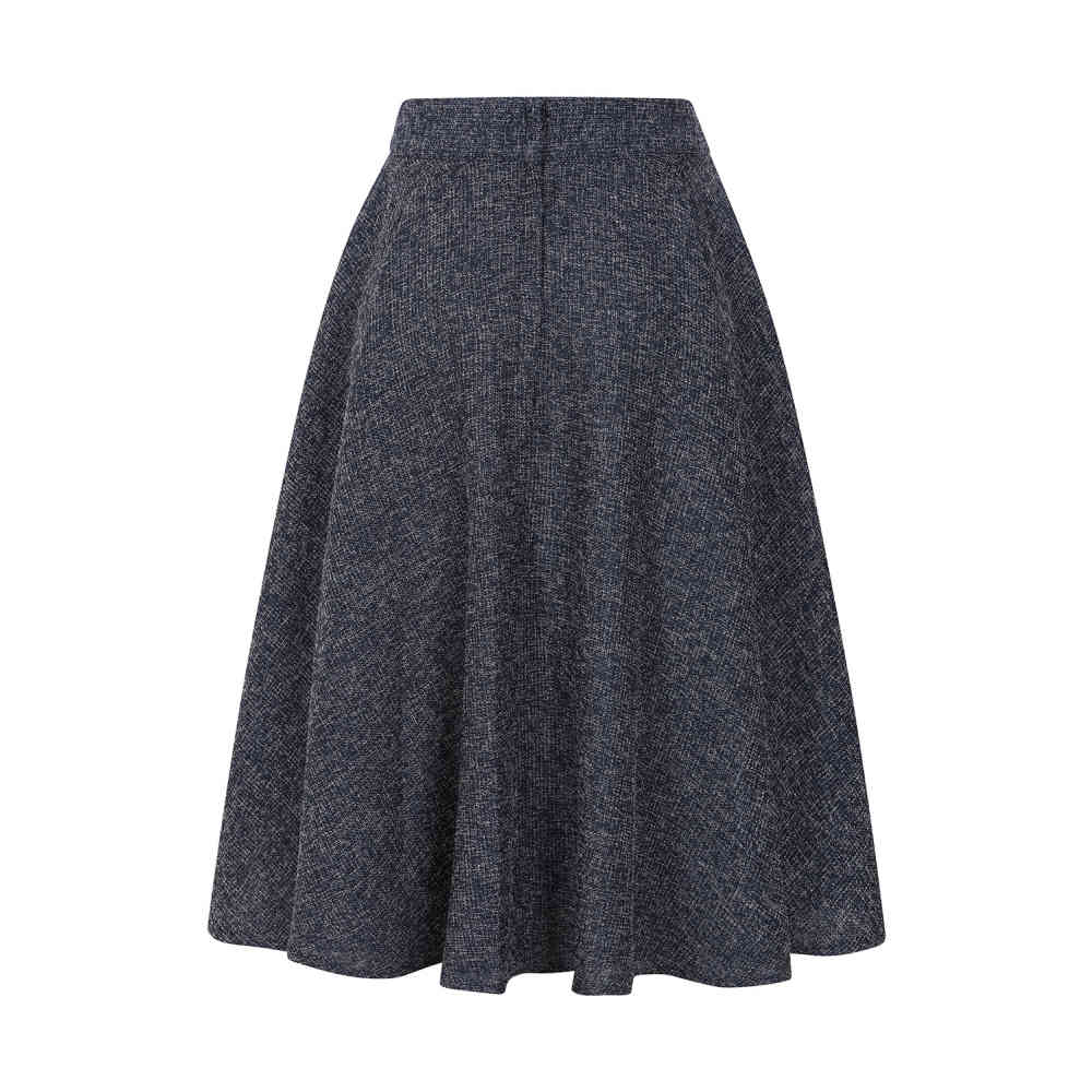 Banned - Cary Texture Rok - Donkerblauw